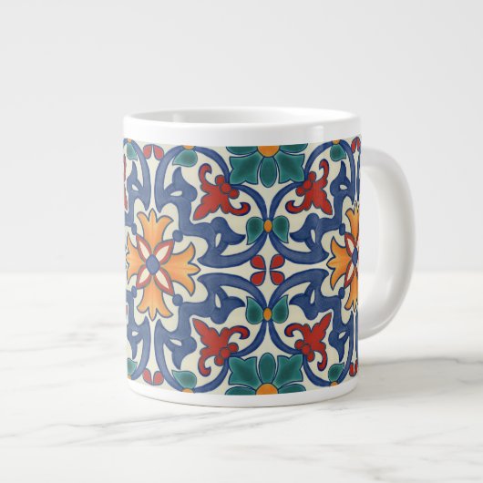  Portugees Azulejos Tile Pattern Grote Koffiekop (Voorkant rechts)