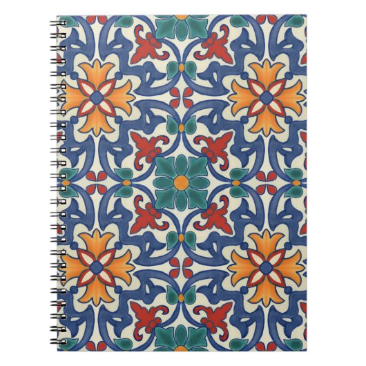 Portugees Azulejos Tile Pattern Notitieboek (Voorkant)