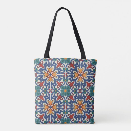 Portugees Azulejos Tile Pattern Tote Bag (Achterkant)