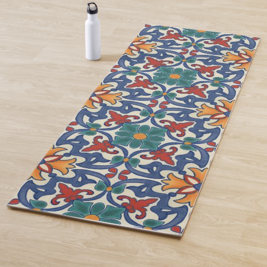 Portugees Azulejos Tile Pattern Yogamat (In situ)