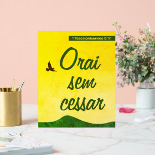 Portugees Bijbelvers   Motivatie   inspirerend Acryl Bord