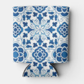  Portugees blauw Azulejos Tile Pattern Blikjeskoeler (Voorkant)