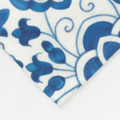  Portugees blauw Azulejos Tile Pattern Fleece Deken (Hoek)