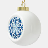 Portugees blauw Azulejos Tile Pattern Keramische Bal Ornament (Rechts)