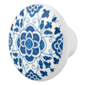 Portugees blauw Azulejos Tile Pattern Keramische Knop (Rechts)