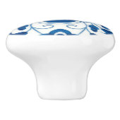  Portugees blauw Azulejos Tile Pattern  Keramische Knop (Zijkant)