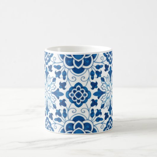 Portugees blauw Azulejos Tile Pattern Koffiemok (Center)