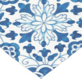  Portugees blauw Azulejos Tile Pattern Korte Tafelloper (Hoek)