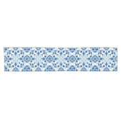  Portugees blauw Azulejos Tile Pattern Korte Tafelloper (Horizontaal)