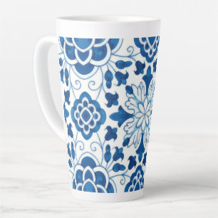 Portugees blauw Azulejos Tile Pattern Latte Mok