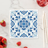  Portugees blauw Azulejos Tile Pattern Servet (Insitu)