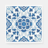 Portugees blauw Azulejos Tile Pattern Servet (Voorkant)