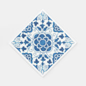 Portugees blauw Azulejos Tile Pattern Servet (Hoek)