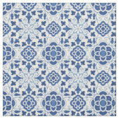 Portugees blauw Azulejos Tile Pattern Stof (Swatch)