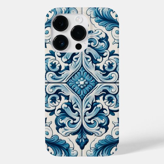 Portugees blauw Hoesje-Mate iPhone case (Achterkant)