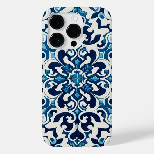 Portugees blauw Hoesje-Mate iPhone case (Achterkant)