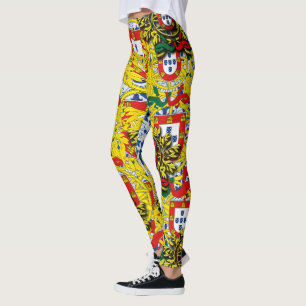 Portugees blauw tegel design leggings