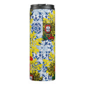 Portugees blauw tegel design thermosbeker (Achterkant)