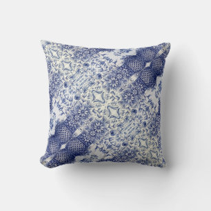 Portugees blauw tegel kunst kussen