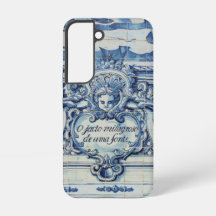 Portugees blauw tegel met twee engelen