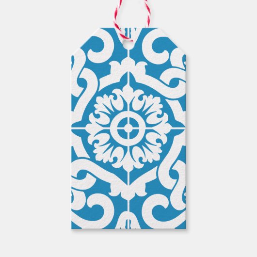 Portugees blauw tegels 1 cadeaulabel (Voorkant)