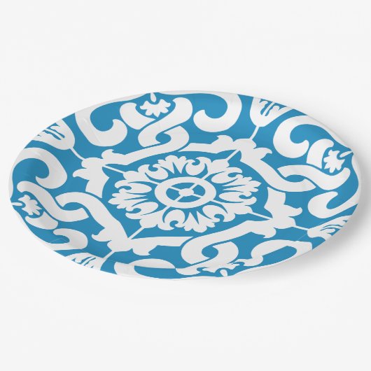 Portugees blauw tegels 1 papieren bordje (Gekanteld)