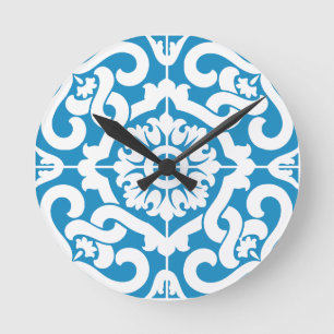 Portugees blauw tegels 1 ronde klok