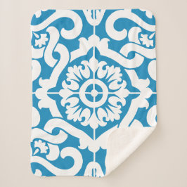 Portugees blauw tegels 1 sherpa deken