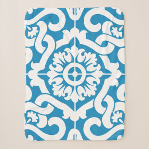Portugees blauw tegels 1 sherpa deken