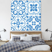 Portugees blauw tegels 2 canvas afdruk (Insitu (Slaapkamer))