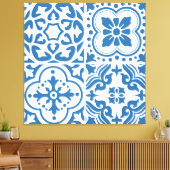 Portugees blauw tegels 2 canvas afdruk (Insitu (Woonkamer))