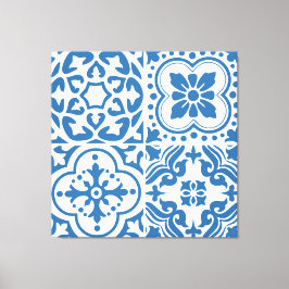 Portugees blauw tegels 2 canvas afdruk