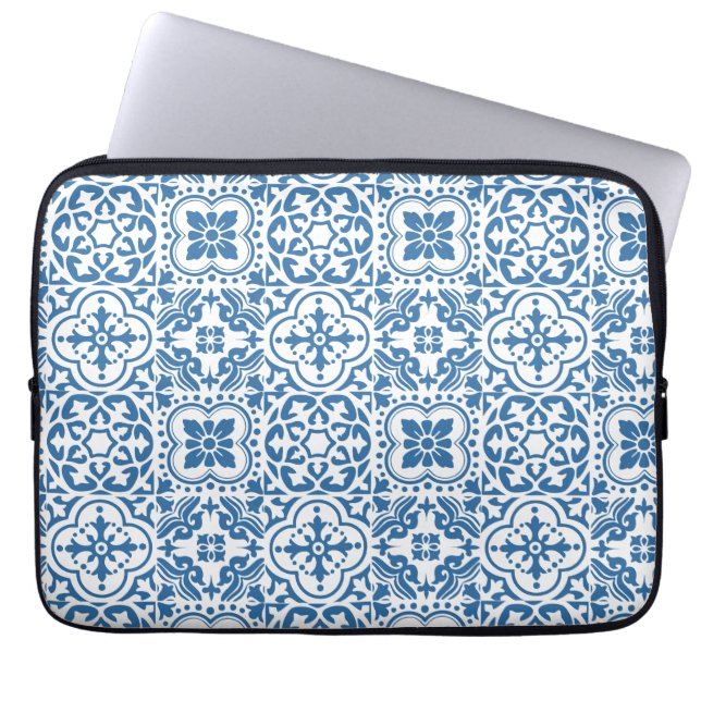 Portugees blauw tegels 2 laptop sleeve (Voorkant)