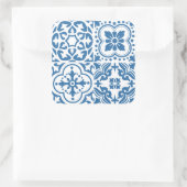 Portugees blauw tegels 2 vierkante sticker (Tas)