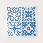 Portugees blauw tegels 2 wandkleed (Voorkant)