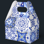 Portugees Blauw Wit Tegel Patroon Favoriet Geschen Bedankdoosjes<br><div class="desc">Portugees Blauw Wit Tegel Patroon Favoriete Cadeaubox Voor kerstkoekjes,  kerstcadeaus,  bedankcadeaus,  bruiloft,  verjaardag,  zakelijke en zakelijke evenementen.</div>