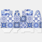 Portugees blauw-wit tegelpatroon gunst geschenkdoo bedankdoosjes (Ongevouwen)