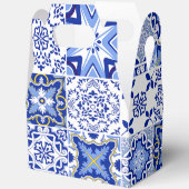 Portugees blauw-wit tegelpatroon gunstcadeau doos bedankdoosjes (Open)