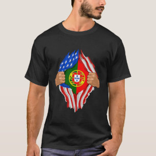 Portugees bloed binnen mij Portugal vlag Gift T-shirt
