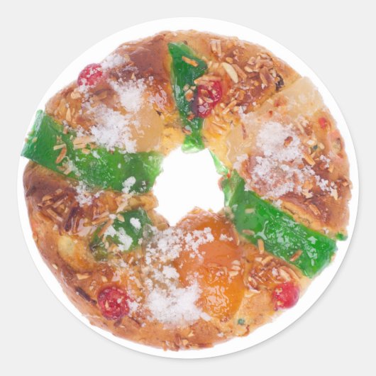 Portugees Bolo Rei Ronde Sticker (Voorkant)