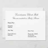 Portugees: Botinhas: Convite Chá de Bebe Kaart (Achterkant)