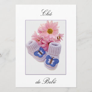 Portugees: Botinhas: Convite Chá de Bebe Kaart
