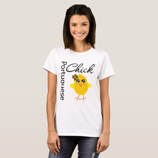 Portugees Chick T-shirt (Voorkant volledig)