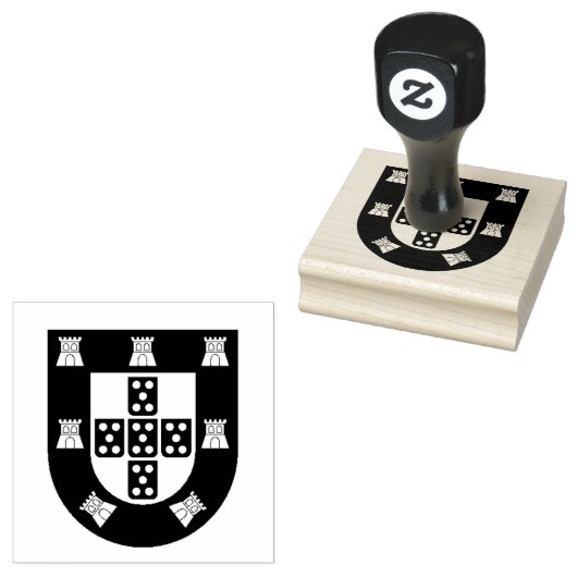 Portugees Crest Rubber Stempel (Gestempeld)