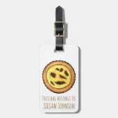 Portugees Custard Egg Tart Pastel Pastéis de Nata Bagagelabel (Voorkant verticaal)