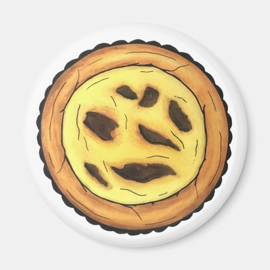 Portugees Custard Egg Tart Pastel Pastéis de Nata Magneet (Voorkant)