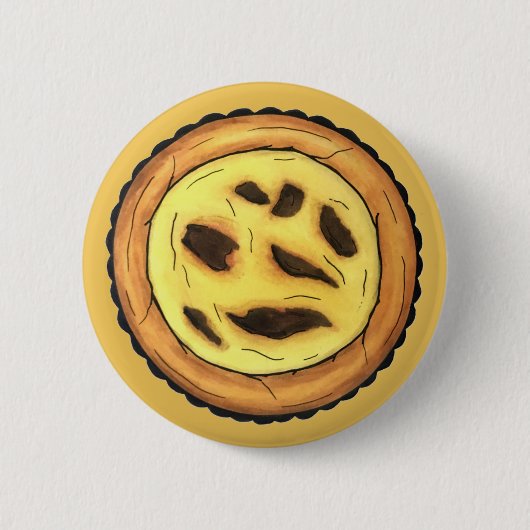 Portugees Custard Egg Tart Pastel Pastéis de Nata Ronde Button 5,7 Cm (Voorkant)