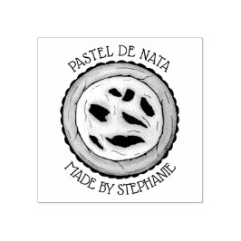Portugees Custard Egg Tart Pastel Pastéis de Nata Rubberstempel