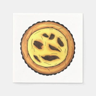 Portugees Custard Egg Tart Pastel Pastéis de Nata Servet