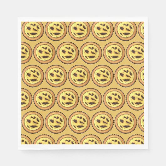 Portugees Custard Egg Tart Pastel Pastéis de Nata Servet (Voorkant)